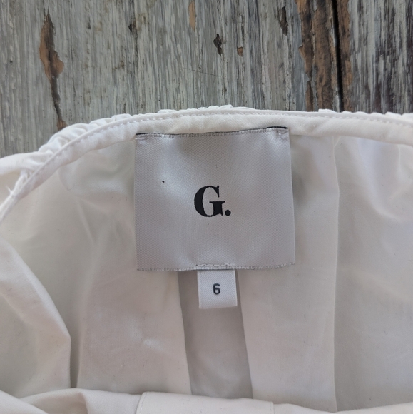 G. Label By Goop Cotton Oversized Dress Womens 6 White - Picture 6 of 8